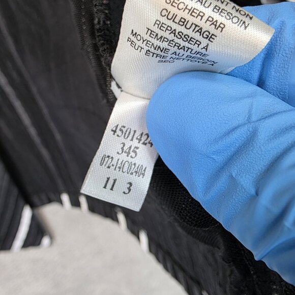 Chicos Collection Jacket Womens L Black White Striped Open Front Kimono Cardigan - Picture 9 of 10